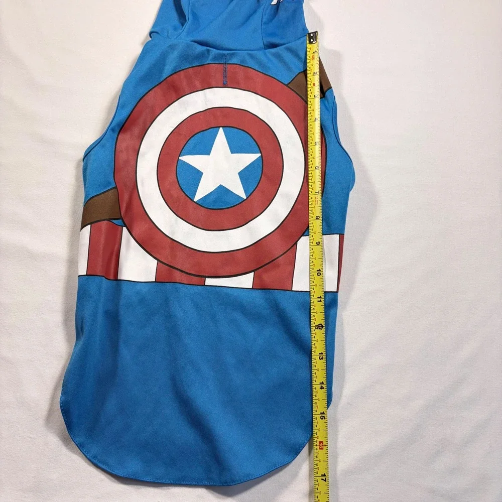 Marvel Pet Halloween Collection Captain America Dog Hoodie Blue Costume